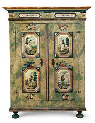 A Rustic Cabinet, so-called Four Seasons Cabinet, of Alpine Origin, (from a Viennese Collection) - Anitiquariato e mobili