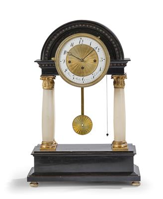 A Biedermeier Portal Clock “Johann Hauber in Traiskirchen”, - Starožitnosti a nábytek