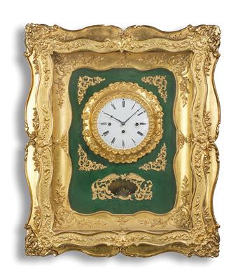 A Biedermeier Frame Clock, - Antiques & Furniture