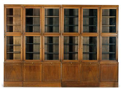 A Large Four-Piece Library Display Cabinet, - Starožitnosti a nábytek