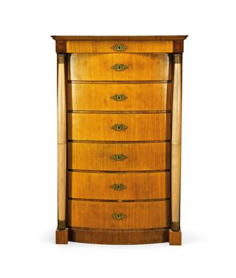 A Half-Height Biedermeier Chest of Drawers, - Antiques & Furniture