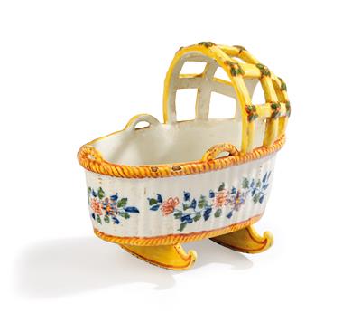 A Child in a Cradle, Delft, 19th Century, (from a Viennese Collection) - Antiques & Furniture