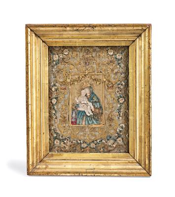 A Devotional Folk-Art Image, Madonna and Child, - Anitiquariato e mobili
