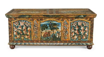 An Upper Austrian Rustic Coffer, from the Workshop of Peter Brunner, (from a Viennese Collection) - Starožitnosti a nábytek