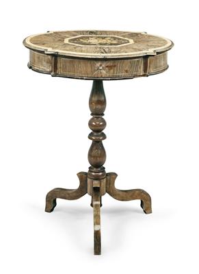 An Oval Historicist Sewing Table, (from a Viennese Collection) - Antiques & Furniture
