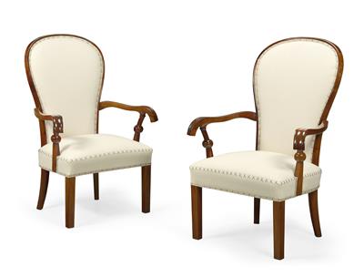 A Pair of Art Deco Armchairs, - Anitiquariato e mobili