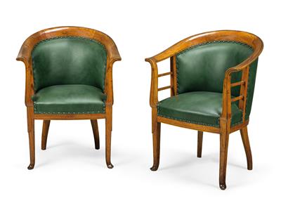 A Pair of Neo-Classical Armchairs, - Anitiquariato e mobili