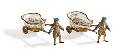 Paar Wiener Historismus Gewürzschälchen, (aus einer Wiener Sammlung) - Antiquitäten & Möbel