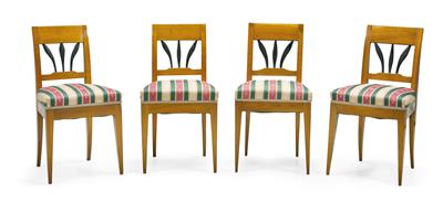 Satz von 4 Biedermeier Sesseln, - Antiquitäten & Möbel