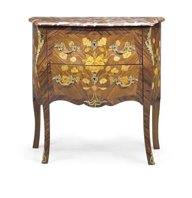 Zierliche französische Salonkommode im Louis XV Stil, - Antiquitäten & Möbel