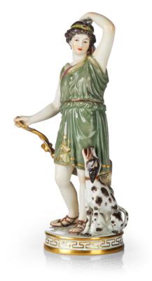 Diana with a Dog, Meissen c. 1920, - Mobili e anitiquariato, vetri e porcellane