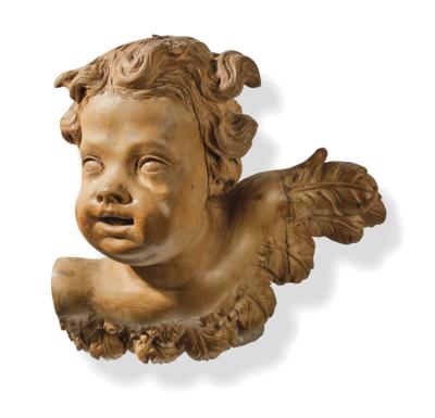 A Large Baroque Angel’s Head, - Furniture, Works of Art, Glass & Porcelain