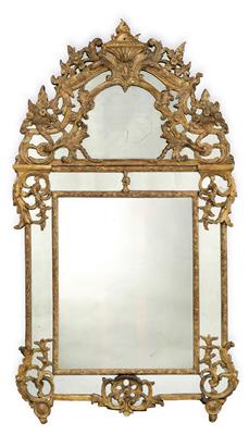 A Large French Wall Mirror, - Nábytek, starožitnosti, sklo a porcelán