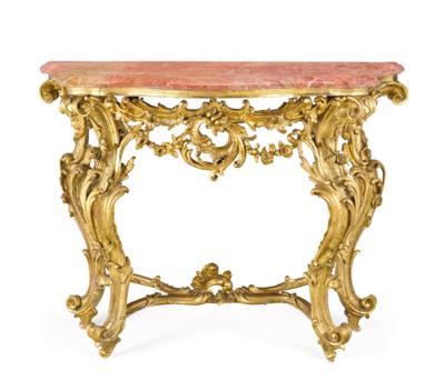 An Italian Rococo Console Table, - Nábytek, starožitnosti, sklo a porcelán
