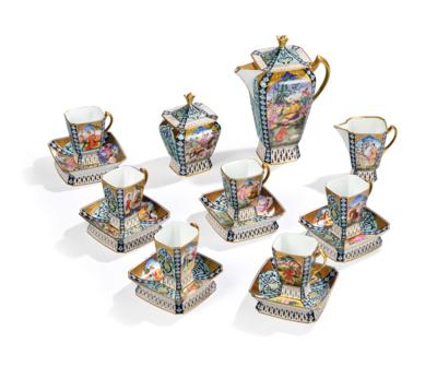 A Coffee Service with “Persian Decor”, Herend c. 1970, - Mobili e anitiquariato, vetri e porcellane