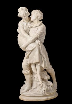 Luca Madrassi (1848 Tricesimo - 1919 Paris), Young Couple, - Furniture, Works of Art, Glass & Porcelain