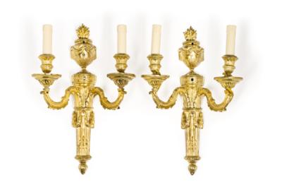 A Pair of Louis XVI Wall Appliques, - Furniture, Works of Art, Glass & Porcelain