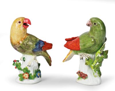 Two Parrots, Meissen, Mid-18th Century, - Mobili e anitiquariato, vetri e porcellane