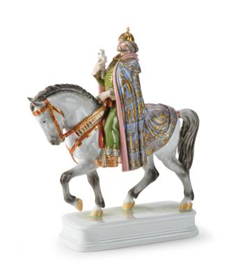 An Equestrian Statuette of Saint Stephan “1100th Anniversary of Hungary”, - Nábytek, starožitnosti, sklo a porcelán