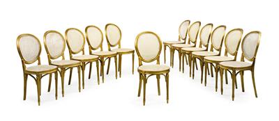 A Rare Set of 12 Chairs - Nábytek, starožitnosti, sklo a porcelán