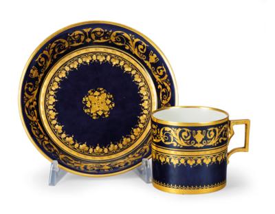 A Cup with Saucer, Imperial Manufactory Vienna c. 1797, - Nábytek, starožitnosti, sklo a porcelán