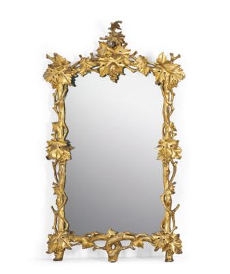 An Unusual Wall Mirror, - Nábytek, starožitnosti, sklo a porcelán