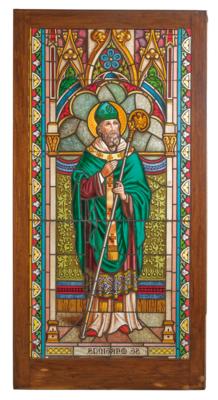 A Stained Glass Window (“ST. MARTINUS”), Germany, - Furniture, Works of Art, Glass & Porcelain