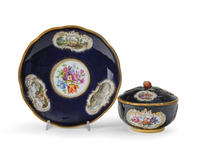 A Bowl (‘Wöchnerinnenschale’) with Cover and Presentoir, Meissen Early 20th Century, - Furniture, Works of Art, Glass & Porcelain
