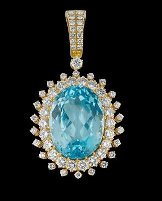 A Brilliant Pendant with Treated Topaz c. 50 ct - The Edita Gruberová Collection
