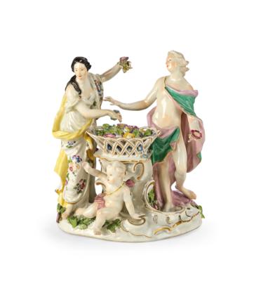 An Allegory of Marriage, Meissen c. 1760, - Furniture; works of art; glass and porcelain