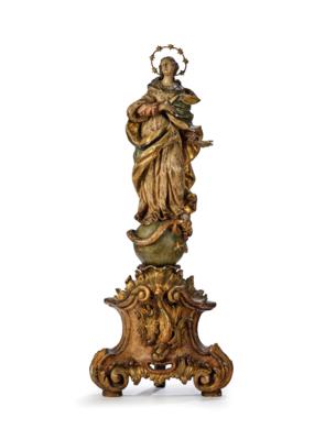 Bonaventura Schwanthaler (1678 Ried im Innkreis - 1744 Enzenkirchen) Mary Immaculate, - Furniture; works of art; glass and porcelain