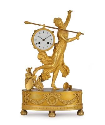 Empire Ormolu Pendule “À la bacchante dansant”, - Möbel; Antiquitäten; Glas und Porzellan