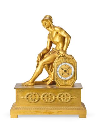 A Large Ormolu Mantel Clock “Ulysses”, “Thomire & C. gnie”, - Furniture; works of art; glass and porcelain