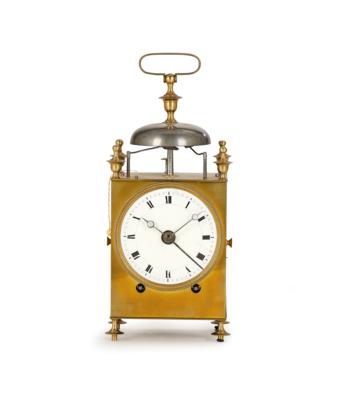 A Large Capucine Travel Alarm, - Mobili; oggetti d'antiquariato; vetro e porcellana