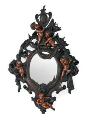 A Large Neo-Rococo Wall Mirror, - Nábytek; starožitnosti; sklo a porcelán