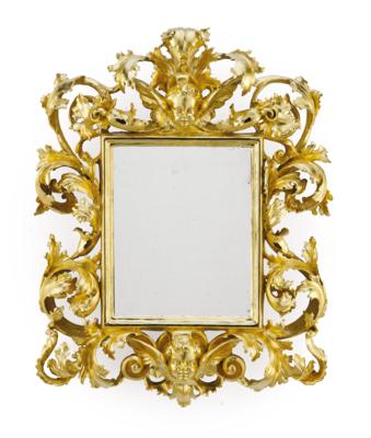 A Small Baroque Wall Mirror, - Furniture; works of art; glass and porcelain