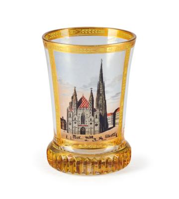 A Kothgasser Ranftbecher with a View of St. Stephen’s Cathedral, - Mobili; oggetti d'antiquariato; vetro e porcellana