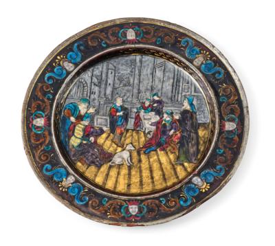 A Limoges Enamel Plate, Susanne de Court - Mobili; oggetti d'antiquariato; vetro e porcellana