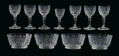 Lobmeyr Glasses, “Maria Theresa” TS 206 Vienna c. 1960, - Furniture; works of art; glass and porcelain