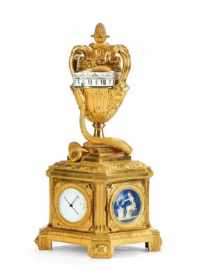 Louis XVI Ormolu “cercle tournant” Tischuhr mit Kalender, “Antide Janvier”, - Möbel; Antiquitäten; Glas und Porzellan