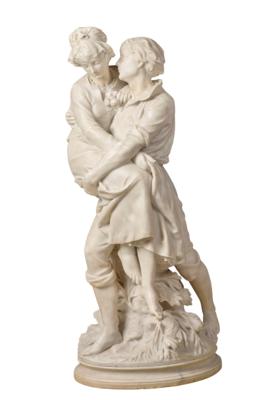 Luca Madrassi (1848 Tricesimo–1919 Paris), Young Couple, - Furniture; works of art; glass and porcelain