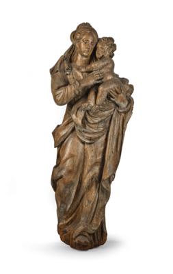 Madonna mit Kind, - Möbel; Antiquitäten; Glas und Porzellan