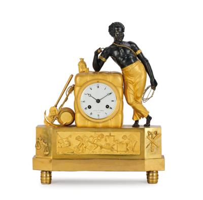An Ormolu Pendule Clock “Le Matelot”, “Le Roy, Hger. du Madame, A PARIS”, - Nábytek; starožitnosti; sklo a porcelán