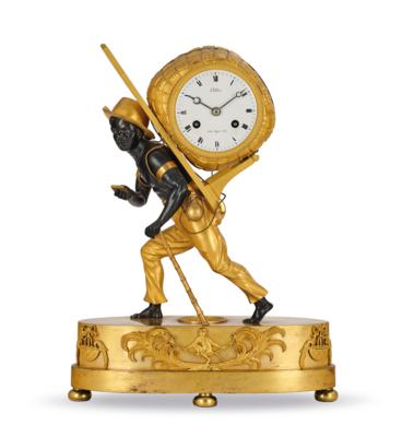 An Ormolu Pendule Clock “Portefaix”, “Collin, Palais Royal No. 166”, - Furniture; works of art; glass and porcelain