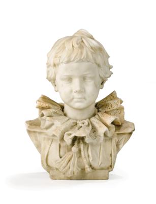 Otto König (1838 Meissen–1920 Vienna) – Bust of a Boy, - Furniture; works of art; glass and porcelain