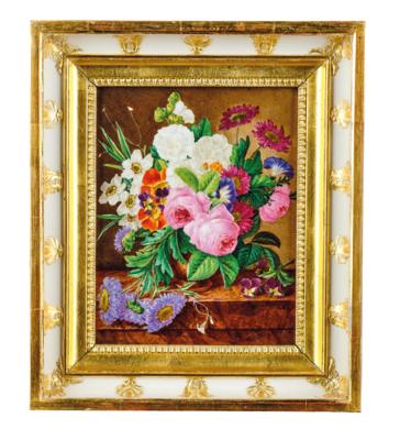 A Porcelain Painting “Floral Still Life”, Vienna, - Nábytek; starožitnosti; sklo a porcelán