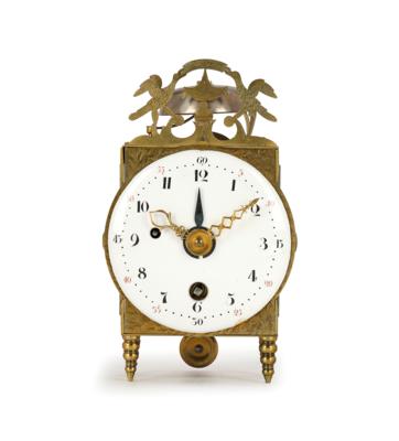 A Rare Capucine Table Clock with Alarm Function, - Nábytek; starožitnosti; sklo a porcelán