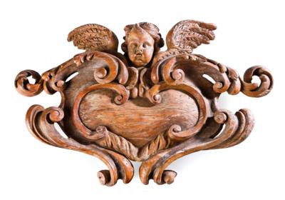 A Baroque Overdoor with Winged Angel’s Head, - Una Collezione dalla Stiria I