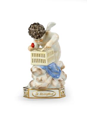 An Amoretto with Motto "Je les captive", Meissen 1976, - Štýrska Sbírka I