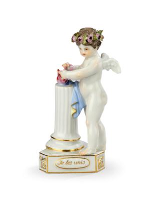 An Amoretto with Motto "Je les unis", Meissen 1972, - Una Collezione dalla Stiria I